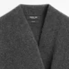 Long gilet en laine à double boutonnage