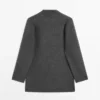 Long gilet en laine à double boutonnage