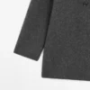 Long gilet en laine à double boutonnage