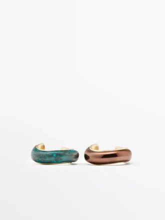 Lot de bagues effet bronze