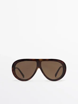 Lunettes de Soleil aviateur effet écaille