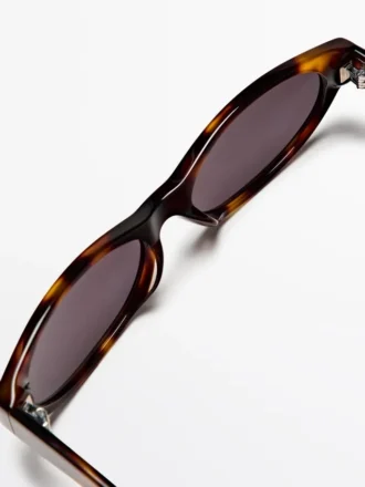 Lunettes de Soleil étroites effet écaille