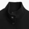 Manteau à col montant en mélange de laine avec fermeture à boutons Manteau à col montant en mélange de laine avec fermeture à boutons