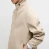 Manteau en coton à carreaux avec détails intérieurs Manteau en coton à carreaux avec détails intérieurs