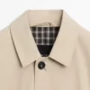 Manteau en coton à carreaux avec détails intérieurs Manteau en coton à carreaux avec détails intérieurs