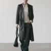 Manteau long en cuir nappa Manteau long en cuir nappa