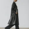 Manteau long en cuir nappa Manteau long en cuir nappa