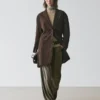 Manteau long en cuir suédé Manteau long en cuir suédé