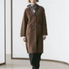 Manteau long en cuir suédé Manteau long en cuir suédé