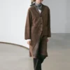 Manteau long en cuir suédé Manteau long en cuir suédé