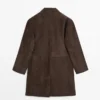 Manteau long en cuir suédé Manteau long en cuir suédé