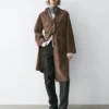 Manteau long en cuir suédé Manteau long en cuir suédé