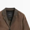 Manteau long en cuir suédé Manteau long en cuir suédé
