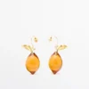 Mini boucles d’oreilles en forme de citron en verre Mini boucles d’oreilles en forme de citron en verre