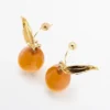 Mini boucles d’oreilles en forme de citron en verre Mini boucles d’oreilles en forme de citron en verre