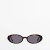 Mini-lunettes de Soleil ovales effet écaille Mini-lunettes de Soleil ovales effet écaille