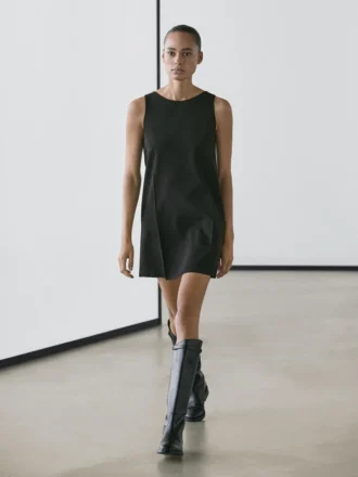 Mini-robe en mélange de laine