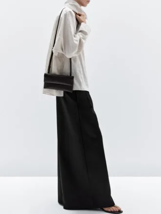 Mini sac à bandoulière en cuir nappa