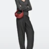 Mini sac demi-lune en cuir nappa Mini sac demi-lune en cuir nappa