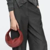 Mini sac demi-lune en cuir nappa Mini sac demi-lune en cuir nappa