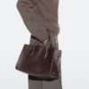 Mini sac iconique en cuir texturé
