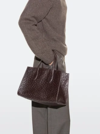 Mini sac iconique en cuir texturé