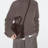 Mini sac iconique en cuir texturé