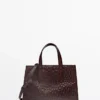 Mini sac iconique en cuir texturé