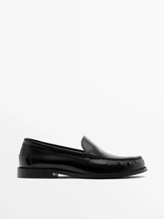 Mocassins en cuir avec finition brillante