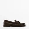 Mocassins en cuir huilé souple avec pompons Mocassins en cuir huilé souple avec pompons