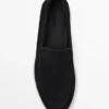 Mocassins en cuir refendu avec bout mocassin Mocassins en cuir refendu avec bout mocassin