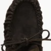 Mocassins en cuir refendu avec nœud froncé Mocassins en cuir refendu avec nœud froncé