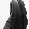 Mocassins en cuir à semelle crantée avec bride à penny Mocassins en cuir à semelle crantée avec bride à penny