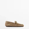 Mocassins en cuir souple avec détail froncé Mocassins en cuir souple avec détail froncé