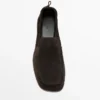 Mocassins en cuir souple avec détail froncé