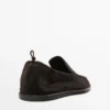 Mocassins en cuir souple avec détail froncé