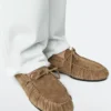 Mocassins en cuir souple avec détail froncé Mocassins en cuir souple avec détail froncé