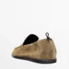 Mocassins en cuir souple avec détail froncé