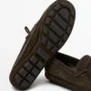 Mocassins en daim refendu avec franges et pompons Mocassins en daim refendu avec franges et pompons