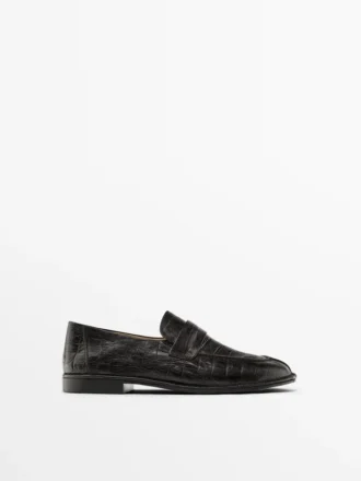 Mocassins à motif croco