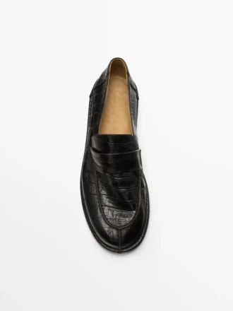 Mocassins à motif croco