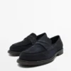 Mocassins Penny en cuir refendu Mocassins Penny en cuir refendu