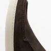 Mocassins style bottines en cuir refendu Mocassins style bottines en cuir refendu