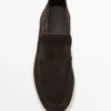Mocassins style bottines en cuir refendu Mocassins style bottines en cuir refendu