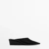 Mules à talon compensé