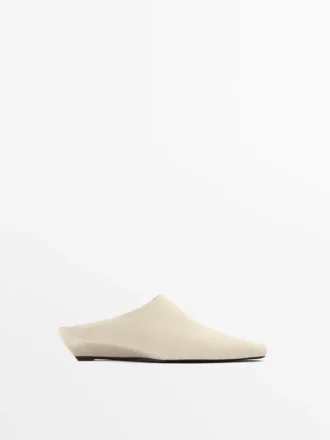 Mules à talons compensés