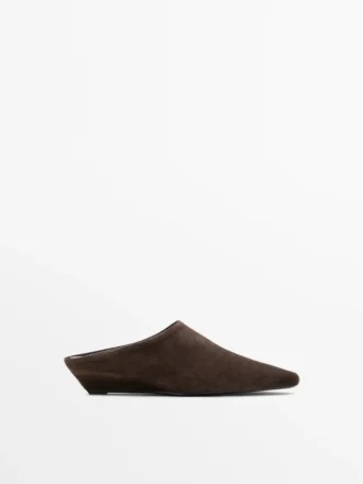 Mules à talons compensés