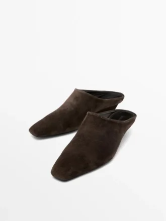Mules à talons compensés