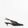 Mules à talons hauts en cuir Mules à talons hauts en cuir