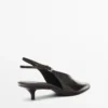 Mules à talons hauts en cuir Mules à talons hauts en cuir